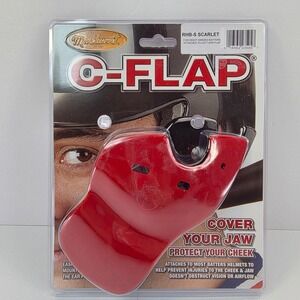 Markwort C-Flap Cheek Jaw Protection Red Baseball Softball Helmet Attachment RHB